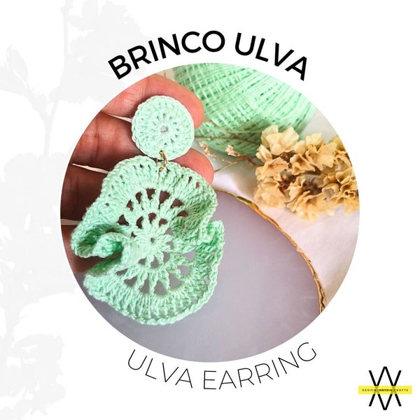 Ulva earring in handmade boho style crochet