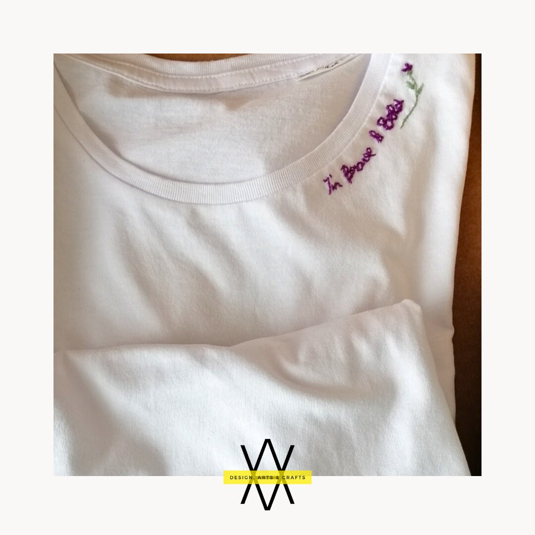 Handmade T-shirt Embroidery in a Hoop - Home Decor and Room