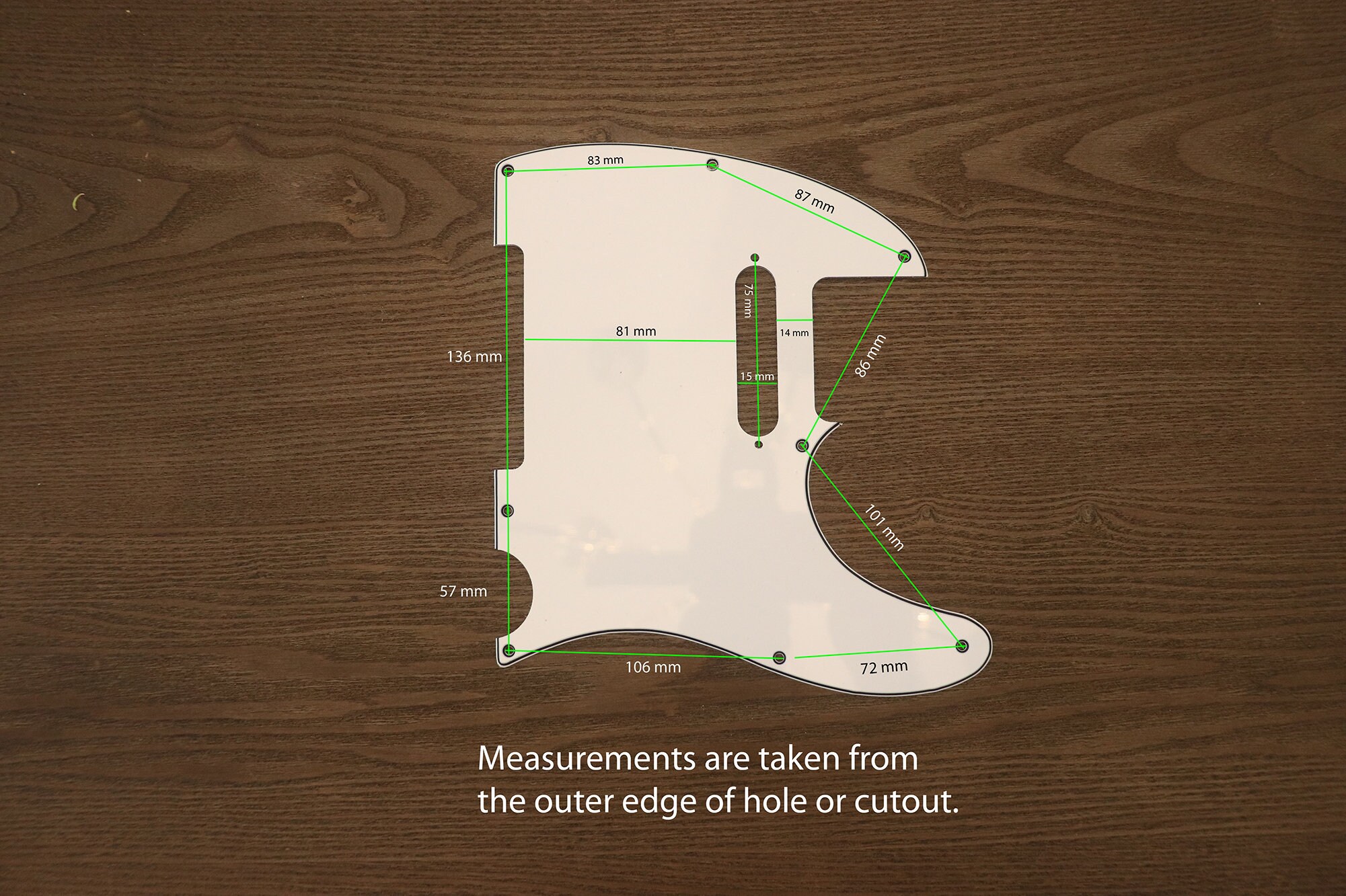 Set Pickguard Guitare Style Strat SSS – Plaque Pickguard, Plaque Arrière, Capots Micro 52 Mm, Boutons 2T1V | Perle Vieillie, 3 Plis - 9