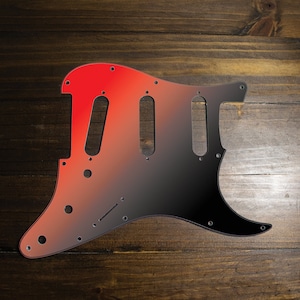 Tele or Strat Pick Guard Red/Black fade