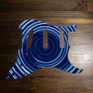 Tele or Strat Pick Guard Cosmic Swirl (blue)