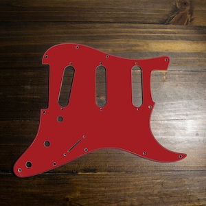 TELE/STRAT/BACKPLATE Printed Pickguard, Candy Apple Red(matte)