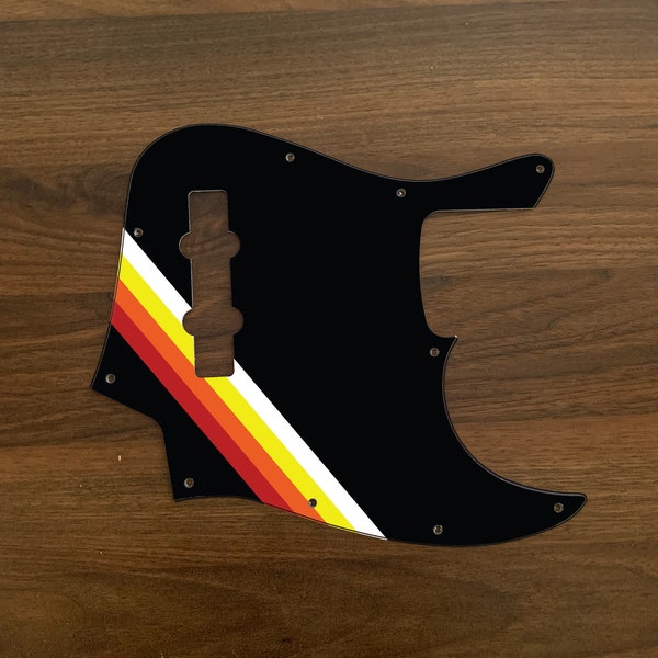 Jazz Bass, graphic printed custom pickguard. McFly 3