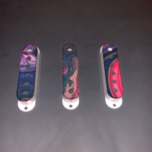 Graphic Electric Guitar Pickups. SSS, HH, HSH. Psychedelic. Cotton Candy