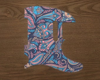 Tele oder Strat Pick Guard Paisley 8