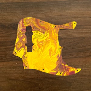 Jazz Bass, graphic printed custom pickguard. The Brothers Series, The Greggory