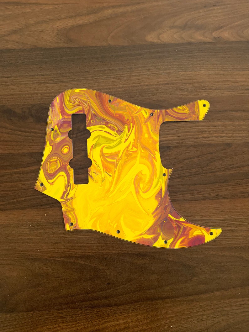 Jazz Bass, Graphic Printed Custom Pickguard. the Brothers Series, the