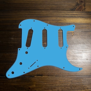 TELE/STRAT/BACKPLATE Printed Pickguard, Electric Miami Blue(matte)