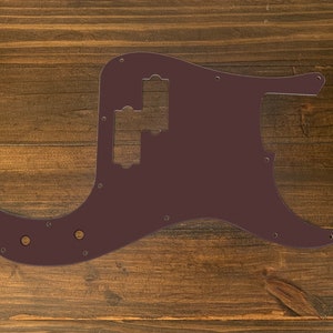 Solid Color P Bass, graphic printed custom pickguard. Brown(Matte)