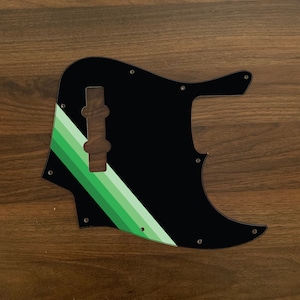 Jazz Bass, graphic printed custom pickguard. McFly 4