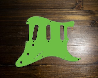 TELE/STRAT/BACKPLATE プリントピックガード、ライムグリーン(マット