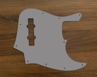 Solid Color Jazz Bass, pickguard personalizado impreso en gráficos. gris