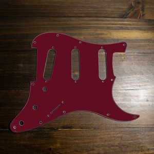 TELE/STRAT/BACKPLATE Printed Pickguard, Oxblood Maroon(matte)