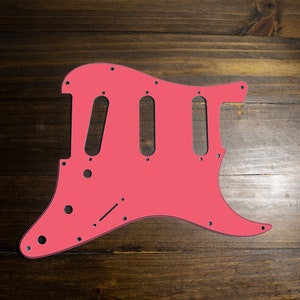 TELE/STRAT/BACKPLATE Printed Pickguard, Strawberry Pink(matte)