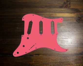 TELE/STRAT/BACKPLATE Pickguard impreso, rosa fresa (mate)