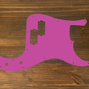 Solid Color P Bass, graphic printed custom pickguard. Pink(matte)