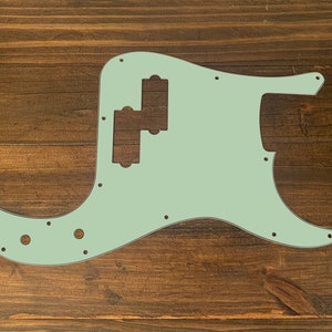 Solid Color P Bass, graphic printed custom pickguard. Surf Green(matte)