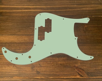 Solid Color P Bass, graphic printed custom pickguard. Surf Green(matte)