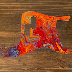 P Bass, graphic printed custom pickguard. The Brothers Series, The Duane