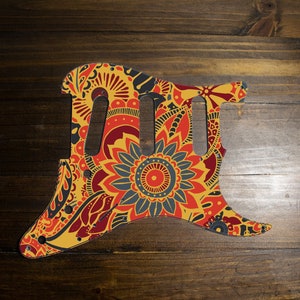 Tele o Strat Pick Guard, Paisley, Aztec Sun