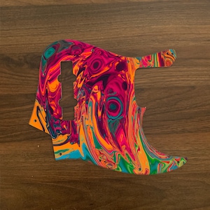 Jazz Bass, graphic printed custom pickguard. The Brothers Series, The Oteil