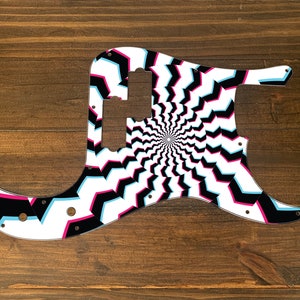 P Bass, graphic printed custom pickguard. Psychedelic 11
