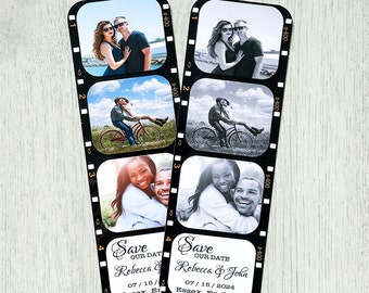 Save The Date Personalised Photo Strip. Film Photo Strip. Personalised Wedding Gift | Save the Date | Invitation | Photo Booth Strip