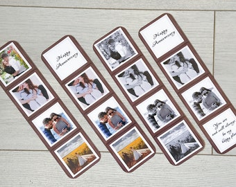 Personalised Photo Frame Style Bookmark. Father’s Day Photo Strip Gift. Romantic Gift. Birthday Gift. Anniversary Gift. Wedding Gift.