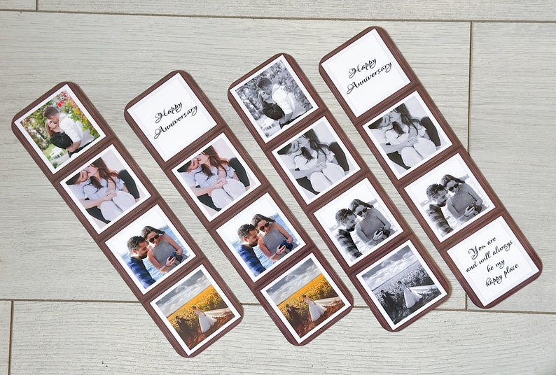 Personalised Photo Frame Style Bookmark. Fathers Day Photo Strip Gift. Romantic Gift. Birthday Gift. Anniversary Gift. Wedding Gift. image 1