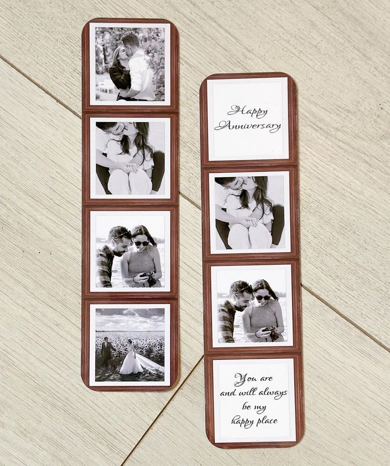 Personalised Photo Frame Style Bookmark. Fathers Day Photo Strip Gift. Romantic Gift. Birthday Gift. Anniversary Gift. Wedding Gift. image 4