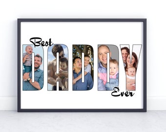 Best Daddy. Personalised Photo Collage Gift. Father’s Day Gift. Birthday / Anniversary Gift for Father, Dad, Daddy.