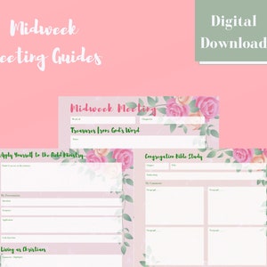 Midweek Meeting Guides (Floral) - Digital Download (PDF)