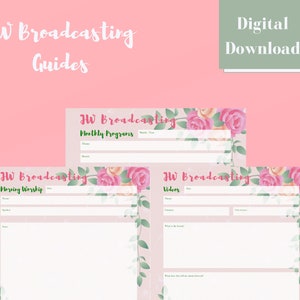 JW Broadcasting Guides (Floral) - Digital Download (PDF)