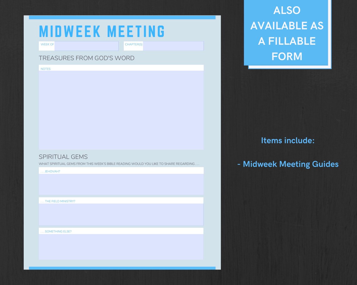 Midweek Meeting Guides Digital Download PDF Etsy