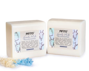 Pifito Goats Milk Melt and Pour Soap Base - Premium 100% Natural Glycerin Soap Base - Luxurious Soap Making Supplies