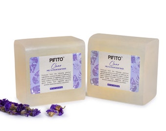 Pifito Clear Melt and Pour Soap Base - Premium 100% Natural Glycerin Soap Base - Luxurious Soap Making Supplies