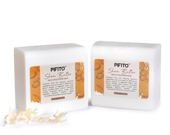 Pifito Shea Butter Melt and Pour Soap Base - Premium 100% Natural Glycerin Soap Base - Luxurious Soap Making Supplies