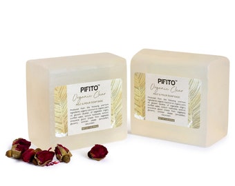 Pifito Organic Clear Melt and Pour Soap Base 2 lb - Premium 100% Natural Glycerin Soap Base Luxurious Soap Making Supplies