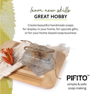 Pifito Melt and Pour Soap Base Sampler 7 lbs Argan Oil, Avocado Oil, Castor Oil, Charcoal, Tea Tree Oil, Goats Milk, Aloe Vera Soap Making image 7