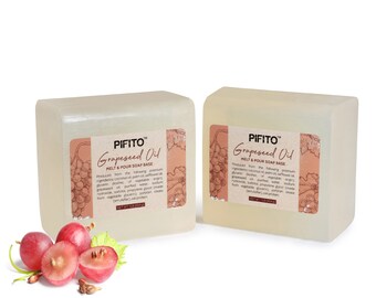 Pifito Grapeseed Oil Melt and Pour Soap Base - Premium 100% Natural Glycerin Soap Base - Luxurious Soap Making Supplies
