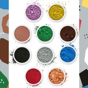 Pifito Mica Colorant Powder Original Sampler - 10 Beautiful Color Dyes for Soap Making Supplies, Bath Bombs, Epoxy Resin (.25 oz ea)