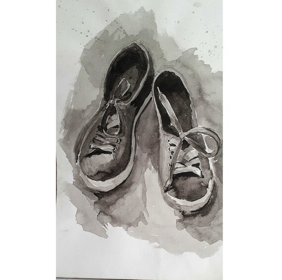 Painting black shoes clearance white