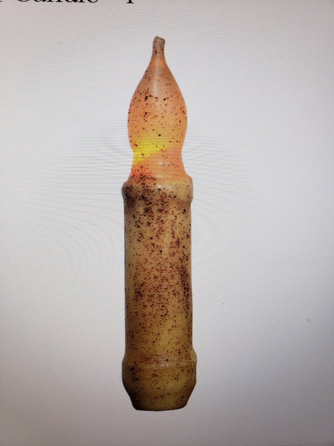 4 Inch Timer Taper Candle Flamelss Burnt Ivory Etsy