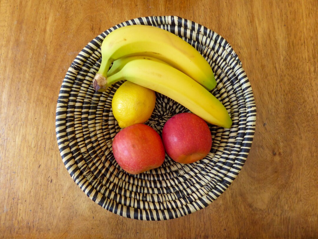 African Fruit Bowl Black and White Bowl Handcrafted Fruit Etsy