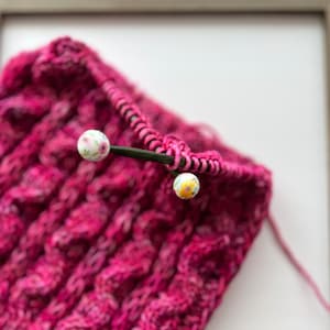 Floral Knitting Needle Stitch Stoppers: Silicone Knit Accessories