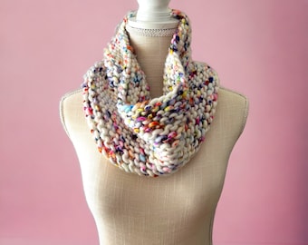Super Bulky Knit Pattern: Basic Garter Stitch Cowl (PDF Pattern)