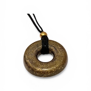Max Strength Handmade Energy  Pendant: Brass Shungite Torus Energy Pendant, EMF Protection, Harmonic Energy Pendant