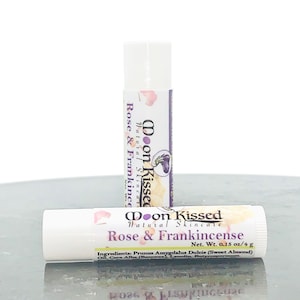 Rose and Frankincense Organic Lip Balm | Natural Lip Balm | Lanolin Lip Moisturizer