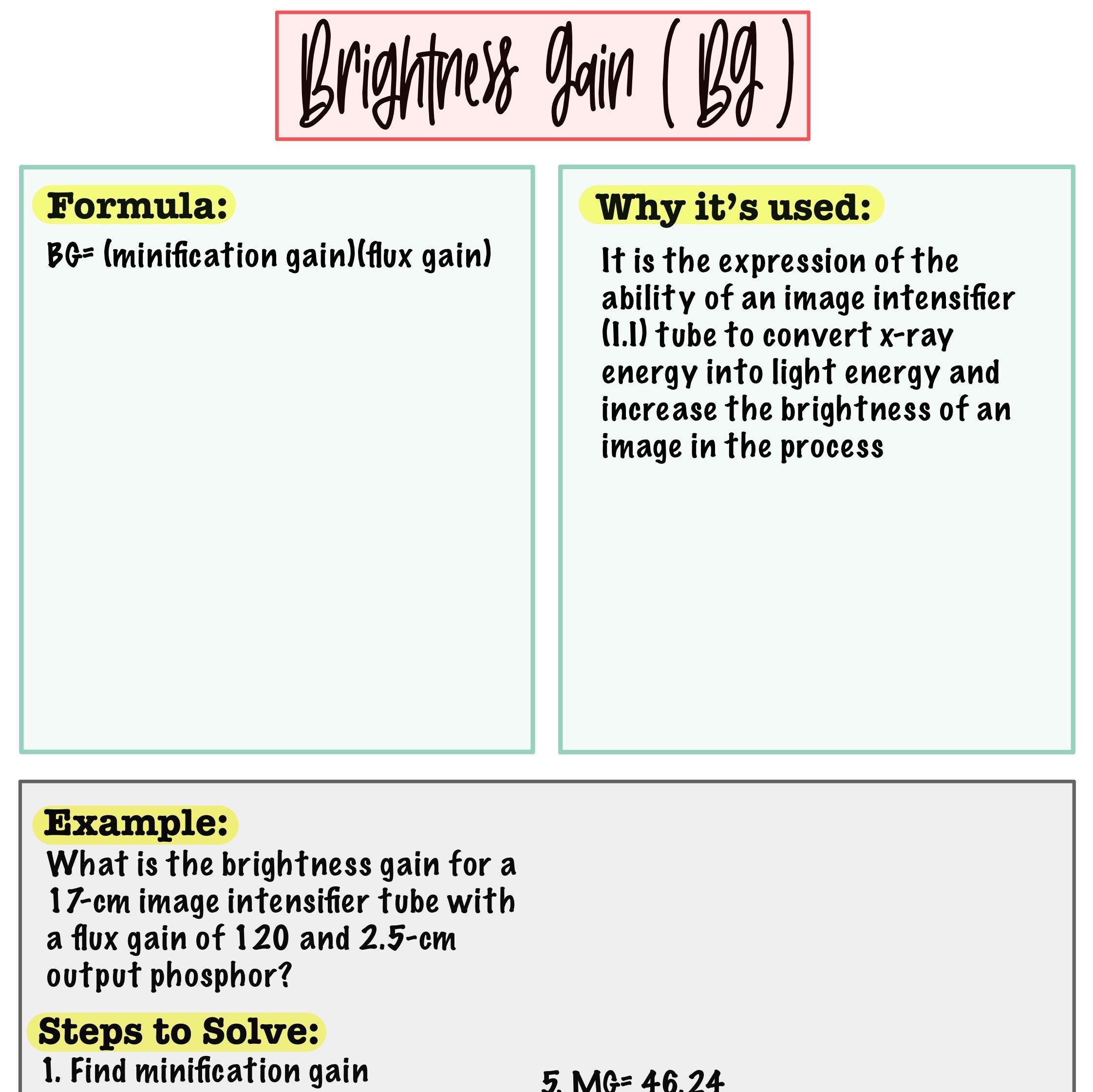 Radiology Formula Study Guide Bundle Etsy