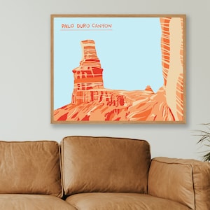 Palo Duro Canyon Art Print | Digital Download | Wall Decor | National Park Texas